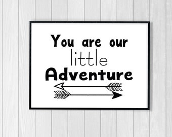 Nursery Wall Art, You are Our Little Adventure Nursery Printable, Nursery Printable, You are Our Little Adventure Download