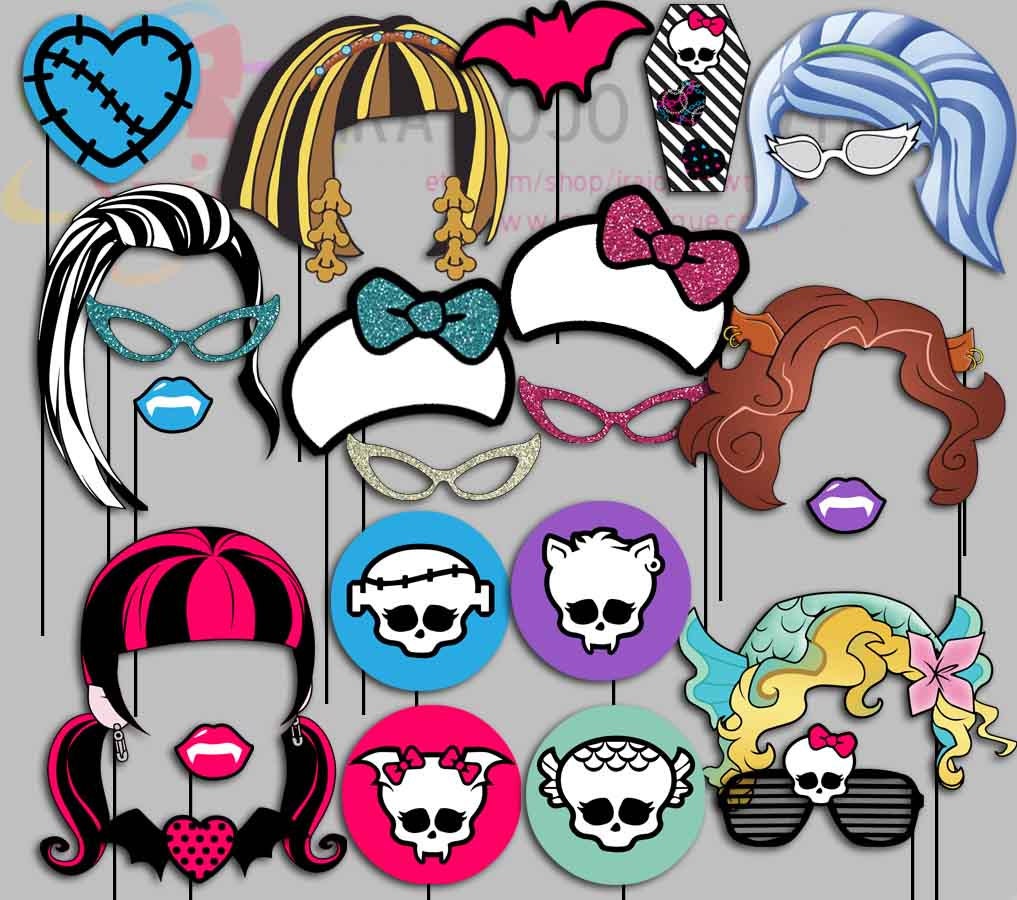 Monster High Printable Photo Booth Props | monster high party photo booth props monster by Monster High Printable Photo Booth Props | monster high party photo booth props monster by