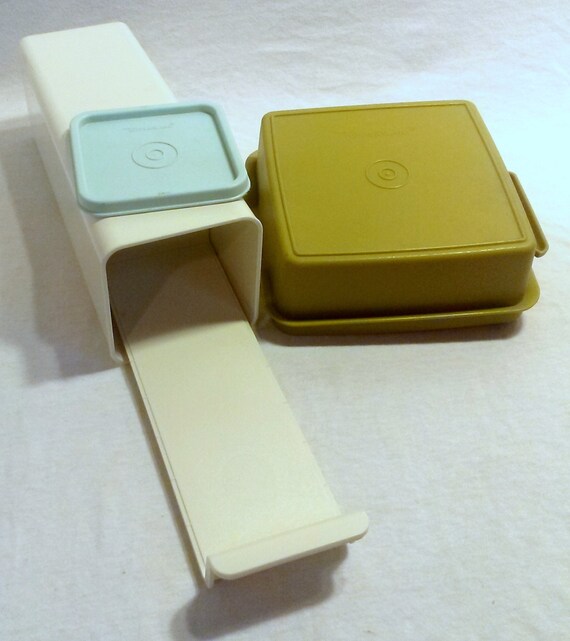 Two Tupperware containers cheese keeper