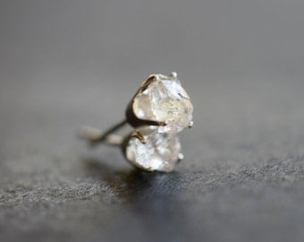 MADE TO ORDER Raw Diamond Earrings Rough Diamond Earring Natural Diamond Earring Wedding Earrings Bridal Studs Mothers Day Earrings