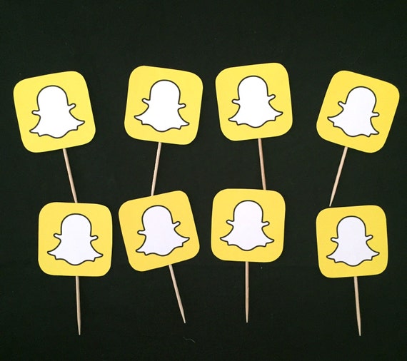 Snapchat Cupcake toppers