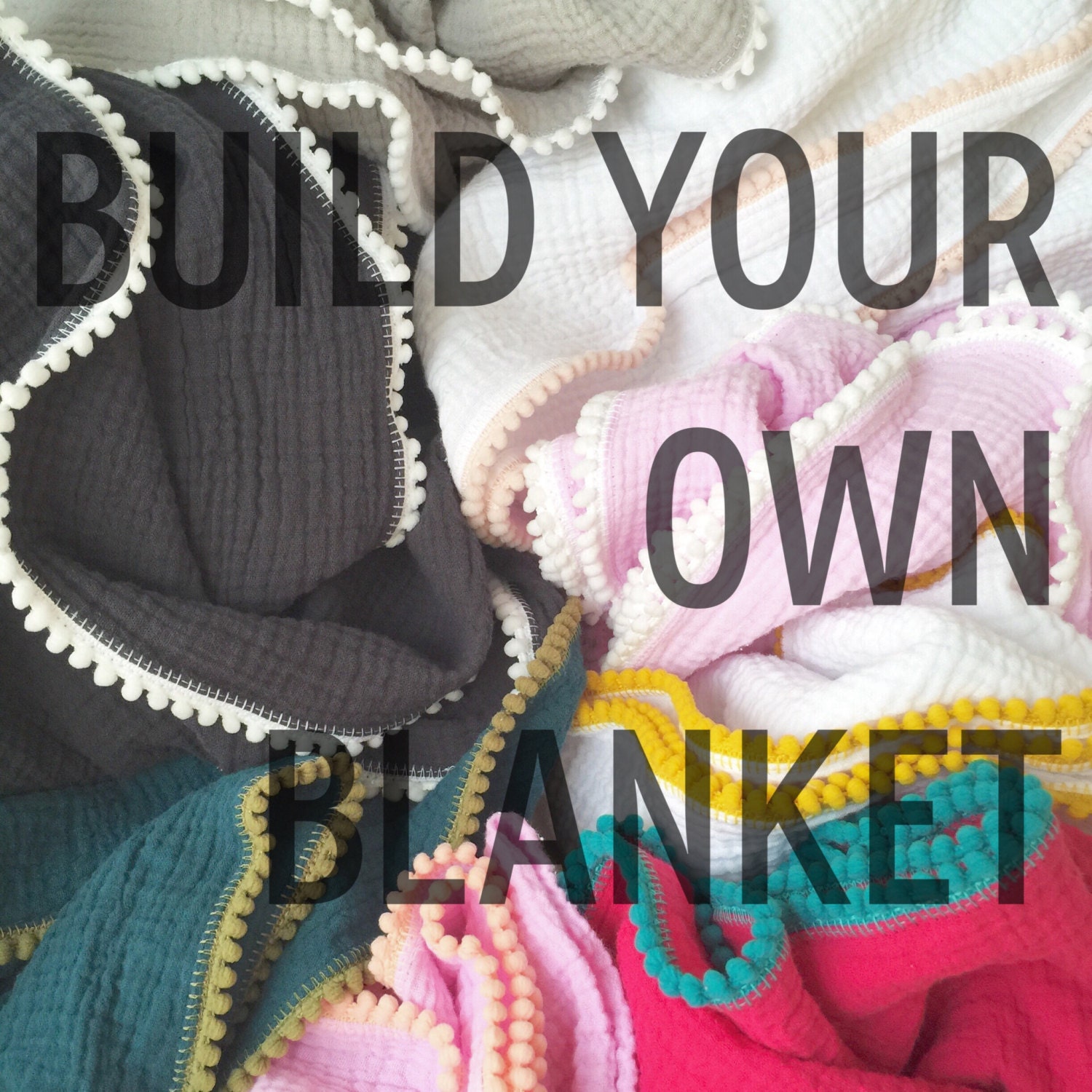Pom Pom Swaddle Blanket / Build Your Own Pom Swaddle Blanket