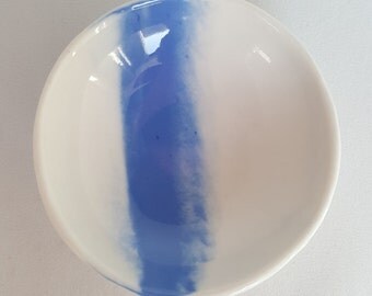 Small Dark Blue Stripe Bowl