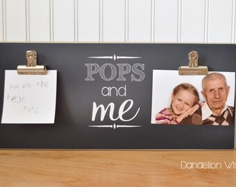 Personalized Gift For Grandparent Picture Frame {POPS AND ME} Custom Photo Frame, Personalized Photo Frame, Wall Frame, Father's Day Gift