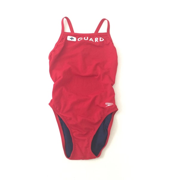 Vintage Red Lifeguard Swimsuit