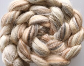 WOOL FREE Combed Tops Spinning Fibre "Milky Way" Baby Camel Suri Alpaca Soy Fibre Milk Protein Black Diamond 100g