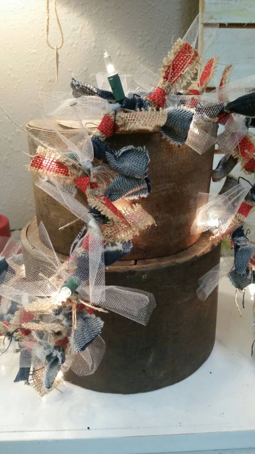  Sale  20 count lights July primitive  decor  Fourth of July