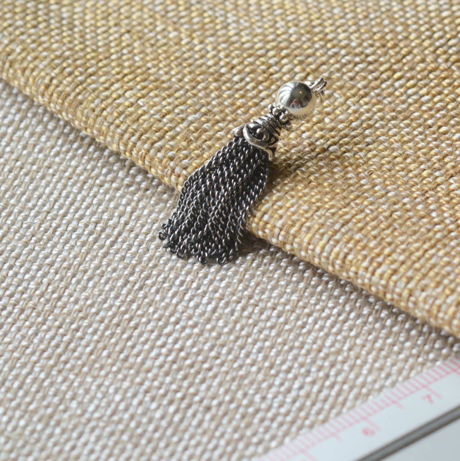 Silver Chain Mini Tassel Charm, Silver Tassel, 925 Silver Chain Tassel, Chain Tassels, Fancy