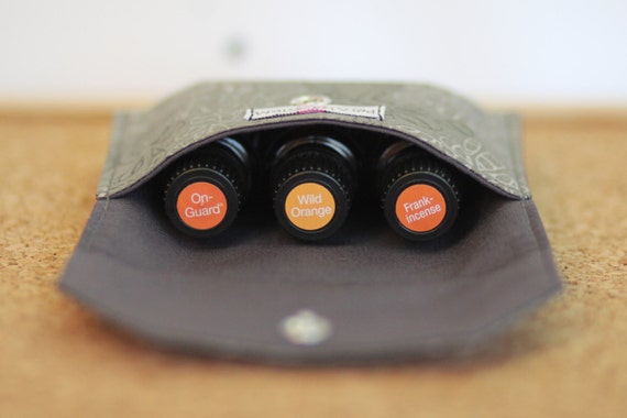 Essential Oil Bag for 3 bottles (15ml) Natural Elements grey
