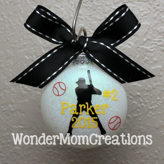 Baseball Player Personalized Ornament by WonderMomCreations