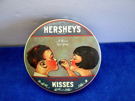 Hershey's Kisses Tin 1982 made in England advertising