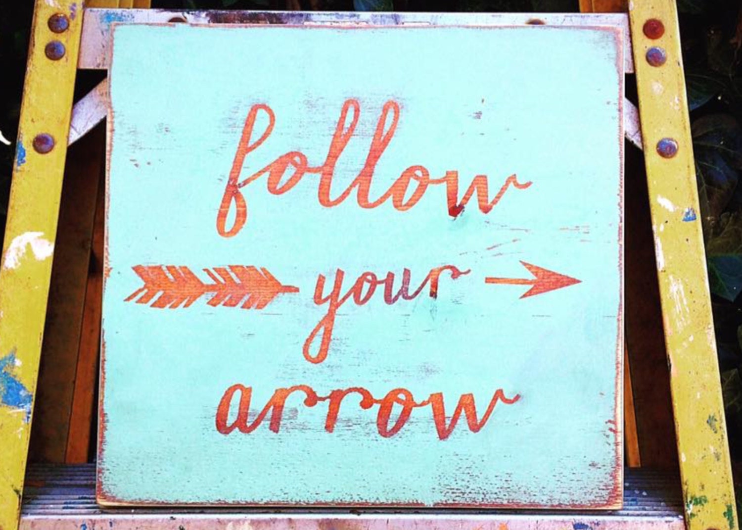 Follow Your Arrows Wooden Sign by VineAndCountry on Etsy