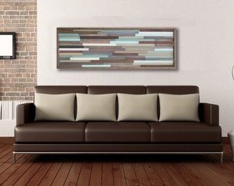 Reclaimed Wood Wall Art, wood wall art, rustic, modern, 18x39