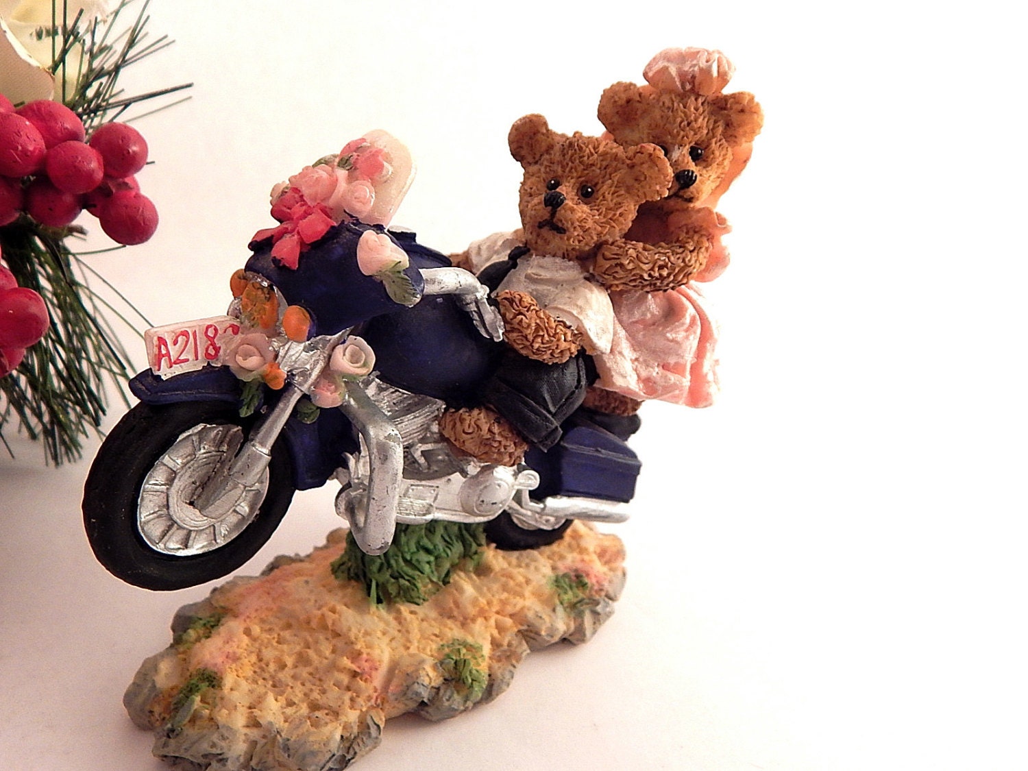 teddy bear on motorcycle