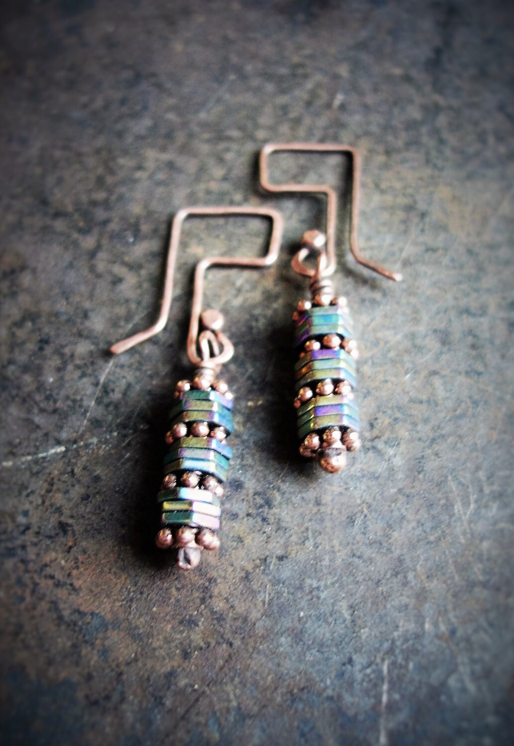 Boho Chic JewelryGeometric JewelryRustic Copper