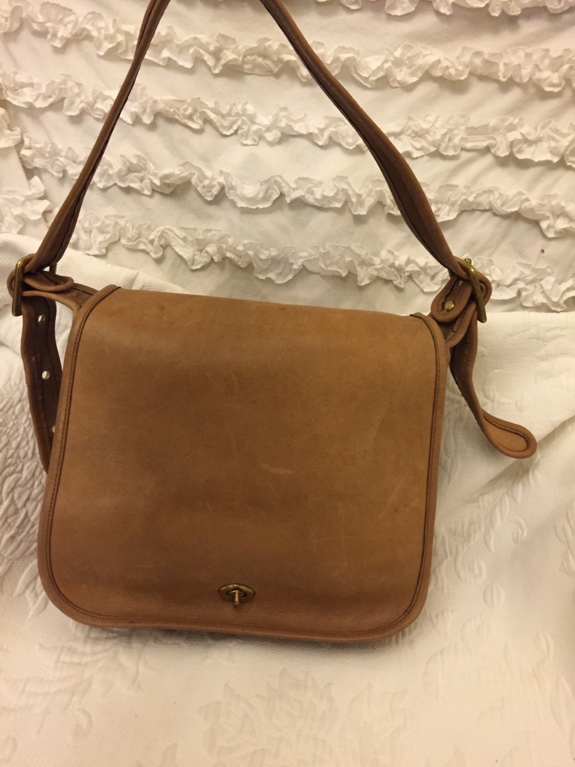 Vintage coach Stewardess made in NY brown leather bag