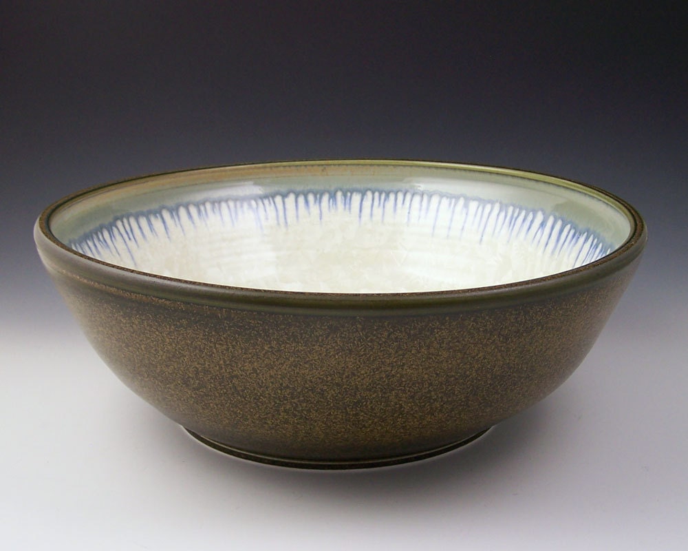 BOWL extra large crystalline glazed porcelain bowl by BRANDBUCK
