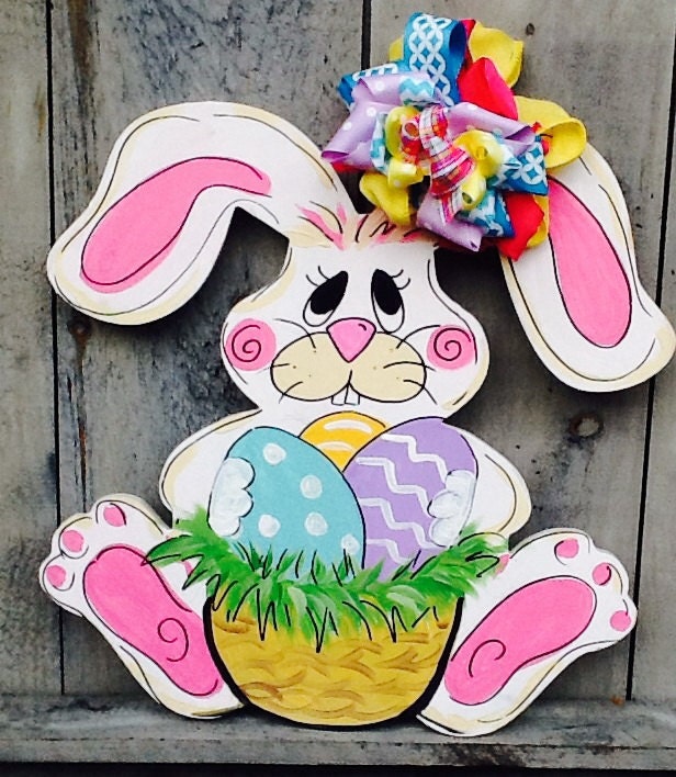 Peter rabbit door hanger, easter bunny door hanger, spring bunny door hanger