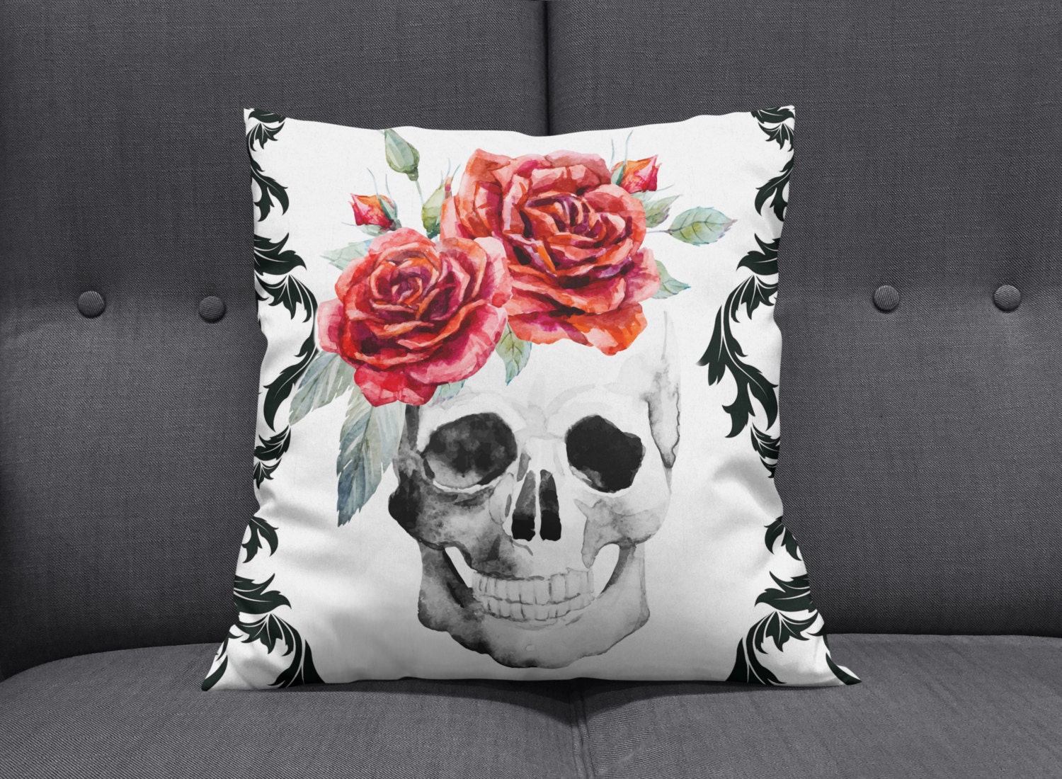 Sugar Skull Throw Pillow