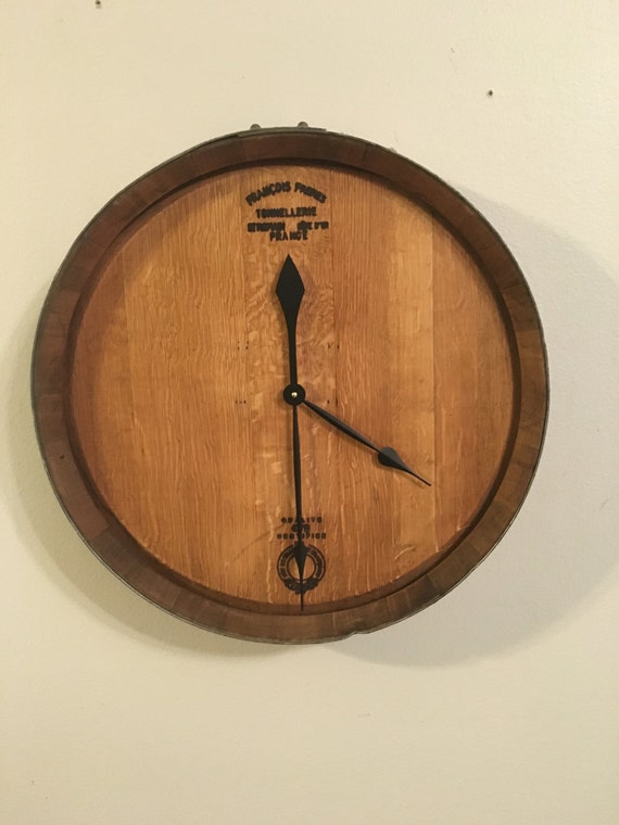 Wine Barrel Head Wall Clock
