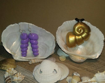 Ursula Spiral Shell Earrings & Necklace