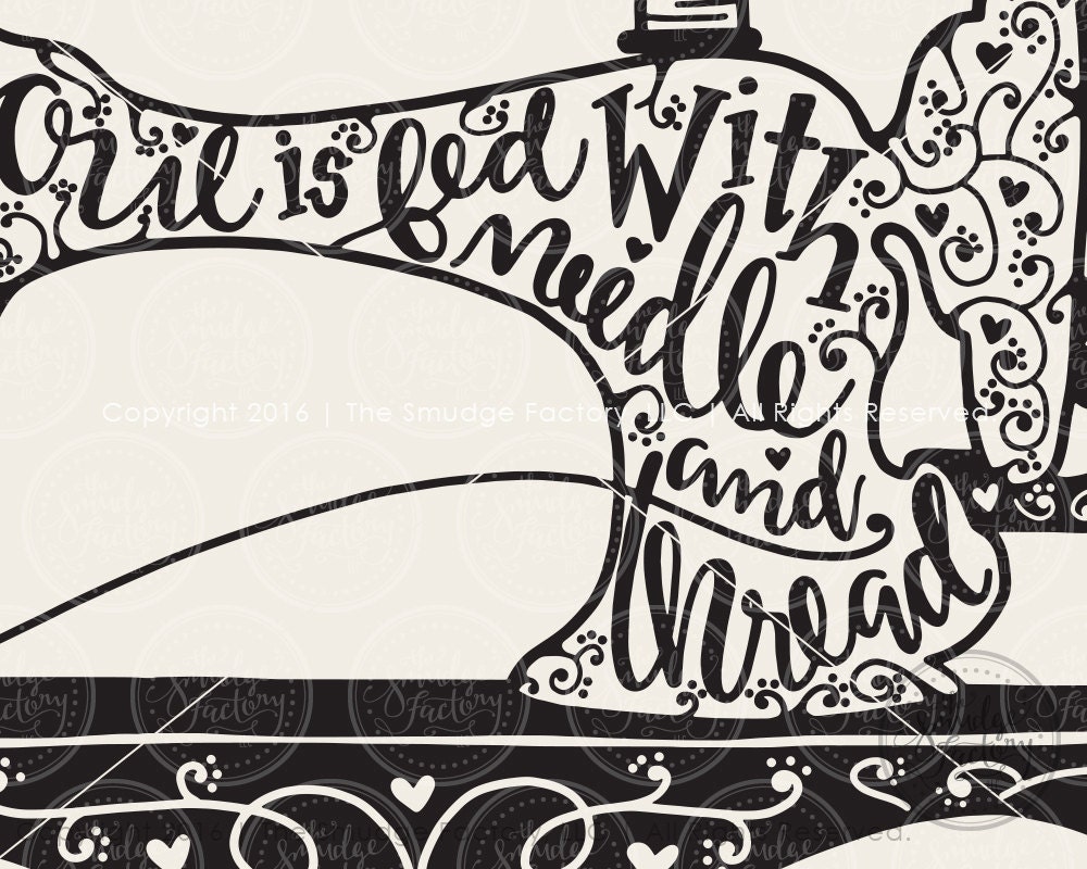 Download My Soul Is Fed With Needle And Thread SVG Cut File Sewing