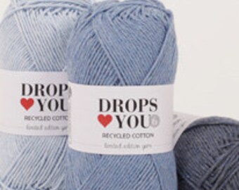 100% Recycled Cotton Yarn by DROPS Heart You 6