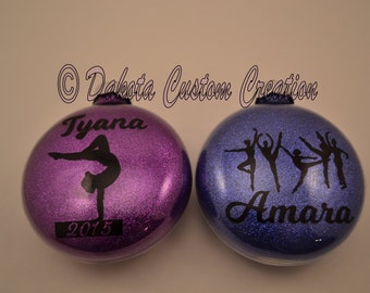 Gymnastics Christmas Ornament - Glitter Gymnastics Personalized Ornament - Personalized Ornament - Glitter Ornament - FREE Personalization
