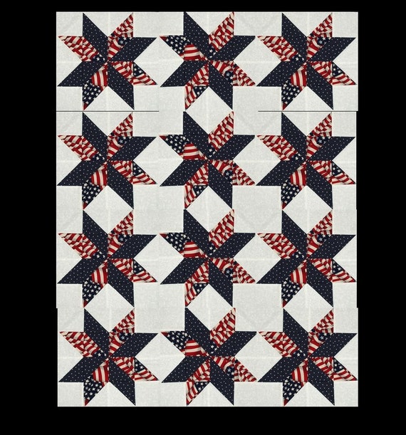 Quilt Block of Valor..........Hero Stars by KountreeCreations