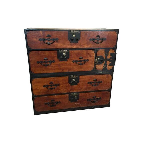 Antique Edo Period Tansu Chest by Vintagefurnitureetc on Etsy
