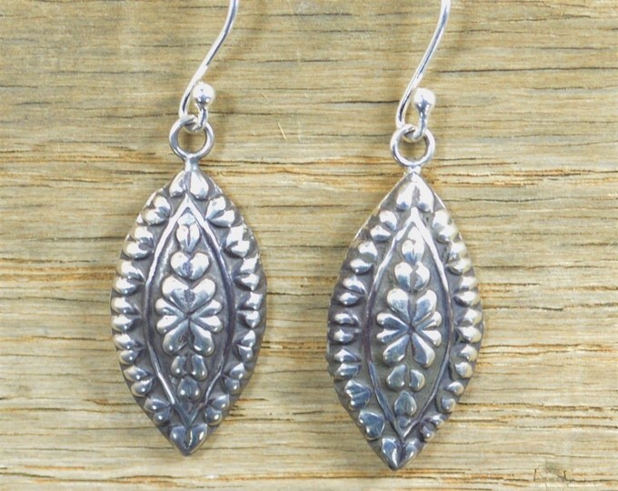 Floral Statement Earrings, Floral Earrings, Bohemian Earrings, boho earrings, Tribal Earrings,Silver Earrings,Marquee Earrings,Drop Earrings