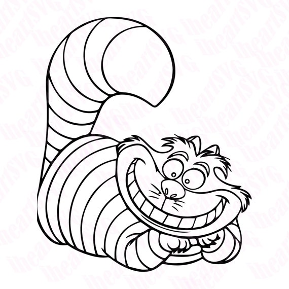 Download Cheshire Cat Alice in Wonderland SVG PNG Digital File by ...