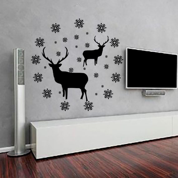 Merry Christmas Wall Decals Decal Vinyl Sticker by CozyDecal