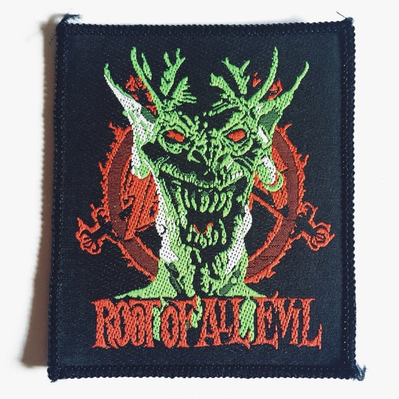 Items similar to Vintage Slayer Patch 'Root of all Evil' on Etsy