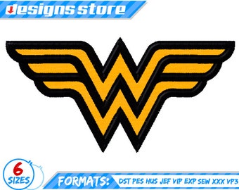 WONDER WOMAN APPLIQUE Embroidery Superhero Design Machine Logo Justice League Dc SuperFriends
