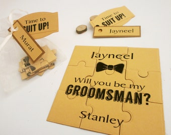 Will You Be My Groomsman, Groomsman Rustic Invitation, Be my Groomsman puzzle, Be my Best Man, Groomsman Proposal Card, Rustic invitation