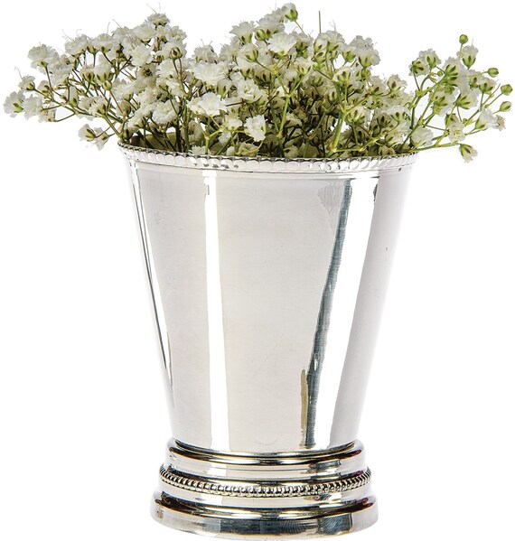 Mint Julep Cup Classic Design Brass Flowers Bud by TaaraBazaar