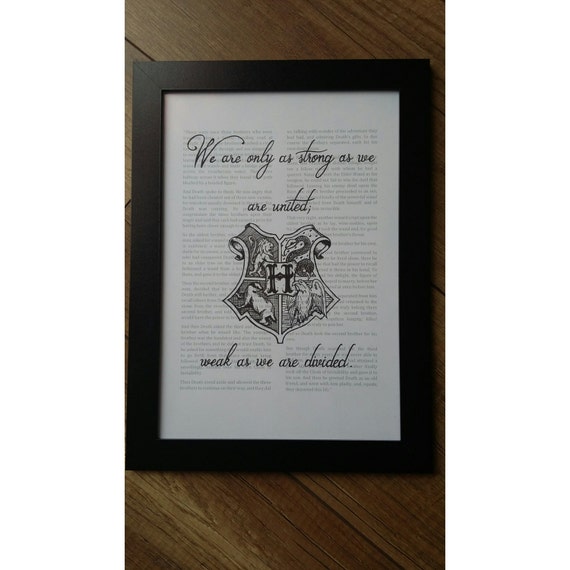 Hogwarts Houses Harry Potter Calligraphy