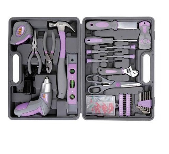Ladies Purple Home Repair Tool Kit & Case 44 by JMVarietyStore
