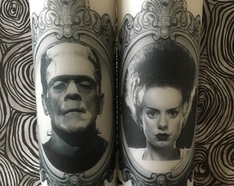 Bride of and Frankenstein Candle Set