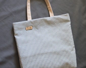 Everyday tote bag / oversized bag / casual bag / shoulder bag / cotton bag / spripped color