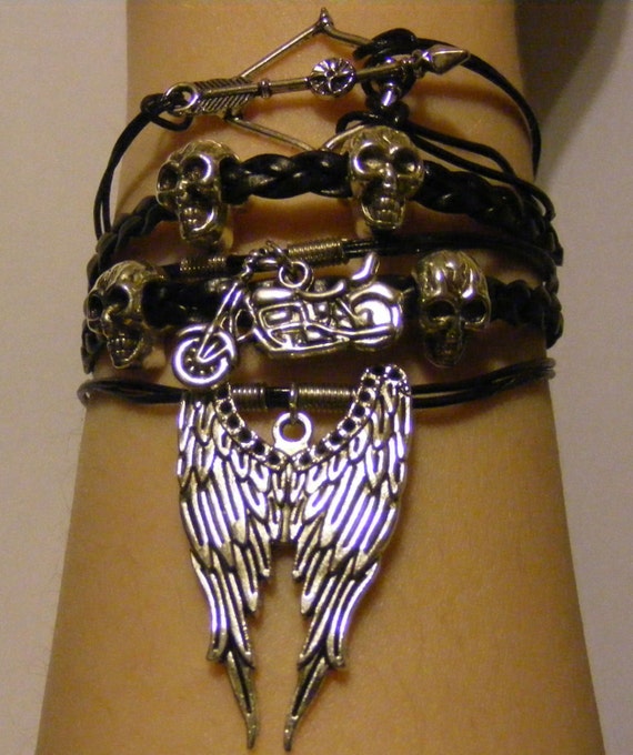 Bracelet Dead à pied, walking dead bijoux, daryl dixon bracelet, daryl bijoux dixon