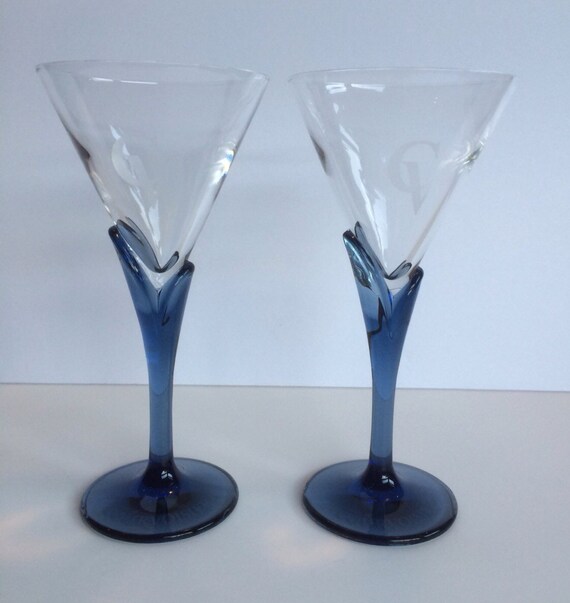 House of Courvoisier Blue Tulip Stemmed Crystal by Beautalicious