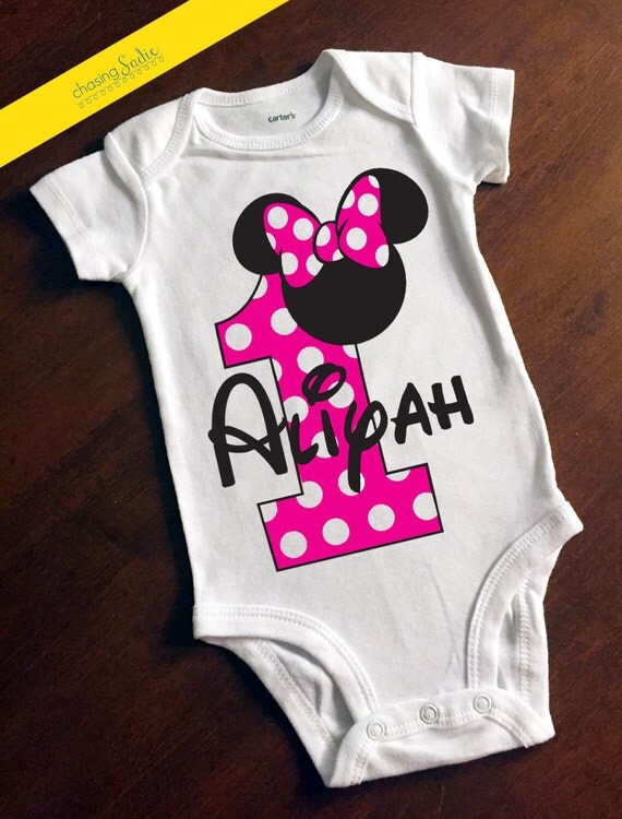 Minnie Mouse First Birthday Personalized by ChasingSadie on Etsy