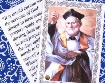 St PHILIP NERI founder of the ORATORY new laminated relic holy card five hundreth anniversary of his birth