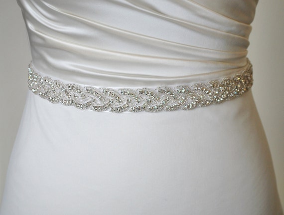 Items similar to Bridal  waist band diamond belt  