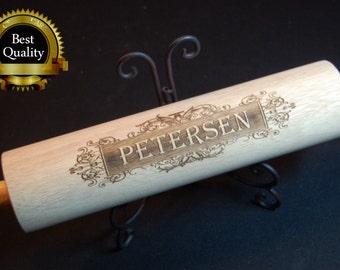 Personalized Rolling Pin, Engraved Rolling Pin, Personalized Kitchen Decor, Wedding Gift, Bridal Shower Gift, Birthday Gift, Christmas Gift