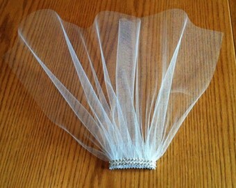 Bachelorette Party Veil Fun Party Veil Comb Bachelorette Shower Bride Practice Veil Costume Ivory Pearl V-Joey