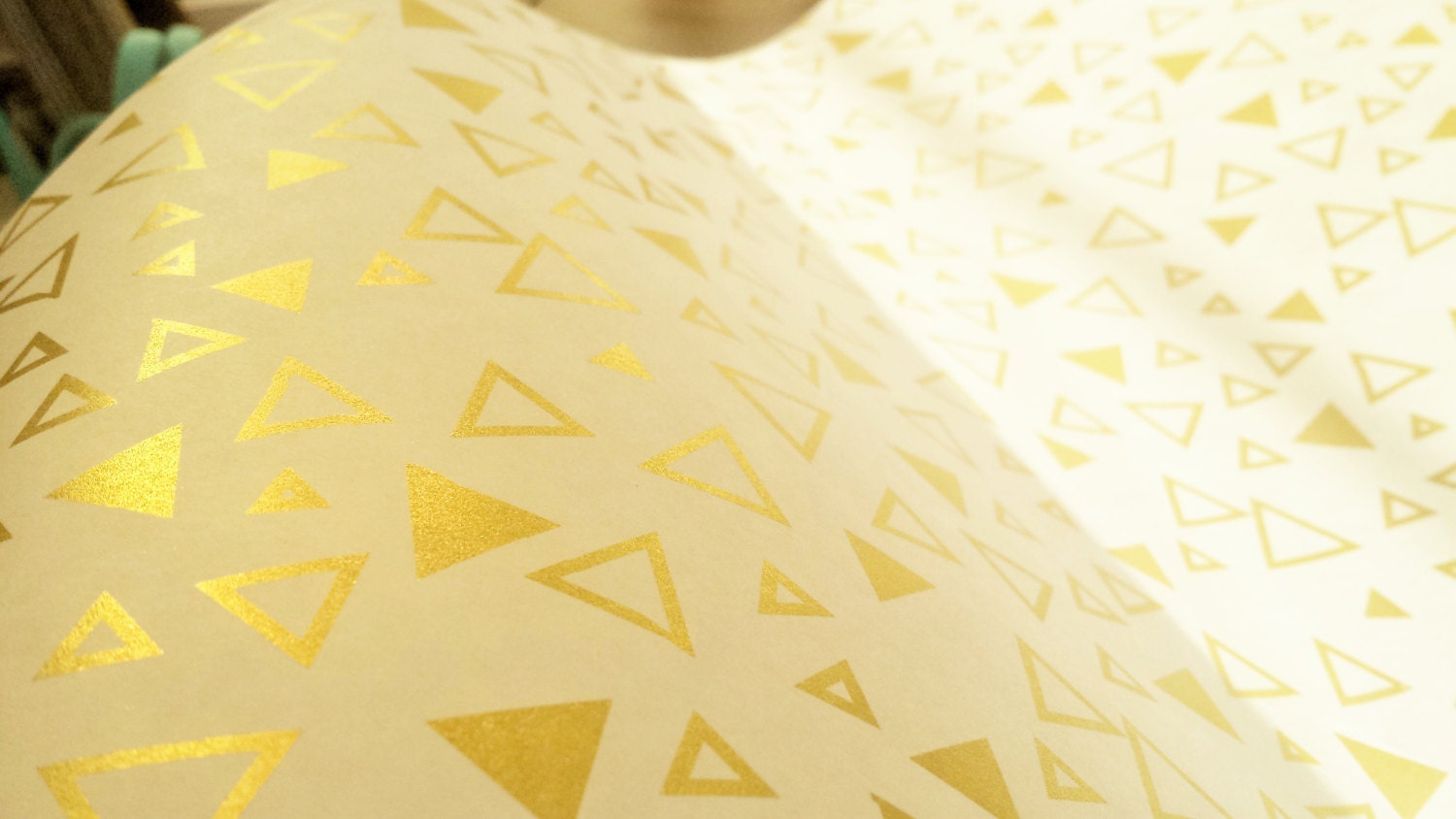 Gold Embossed Wrapping PaperGolden Triangles/Simple by MonkelyUSA