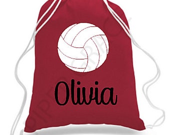 Volleyball Drawstring Bag, Volleyball Gift Ideas, Volleyball Bag, Volleyball Backpack, Volleyball Coach Gifts, Volleyball Team Gifts